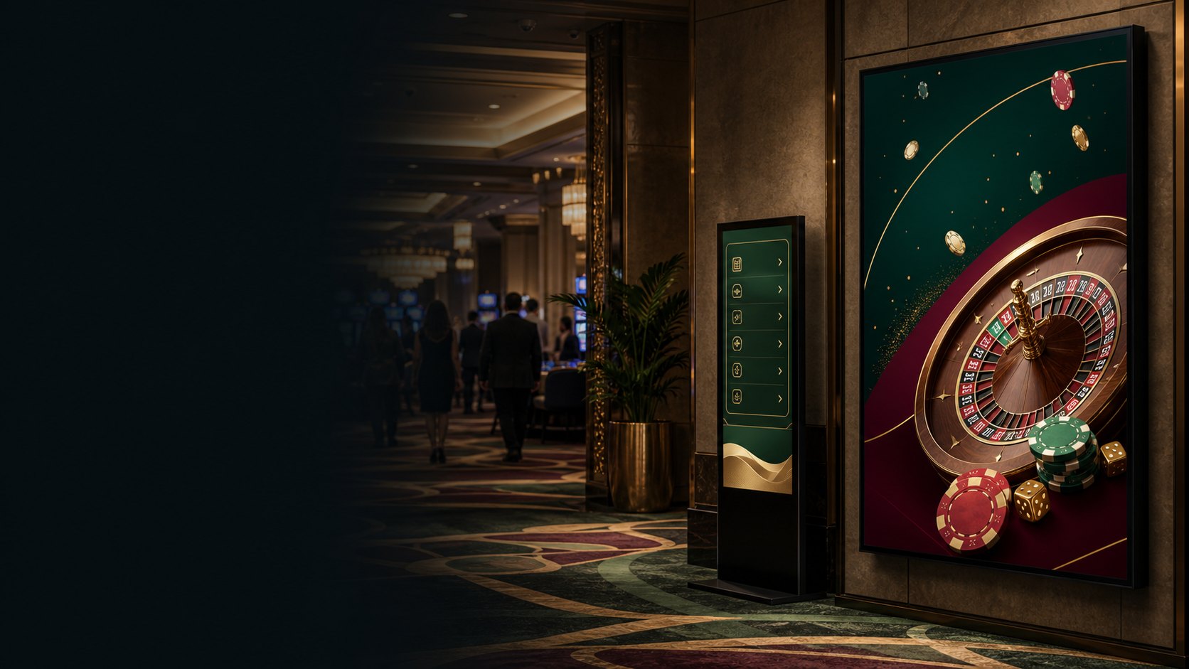 Casino ve oyun alanları dijital ekran çözümü